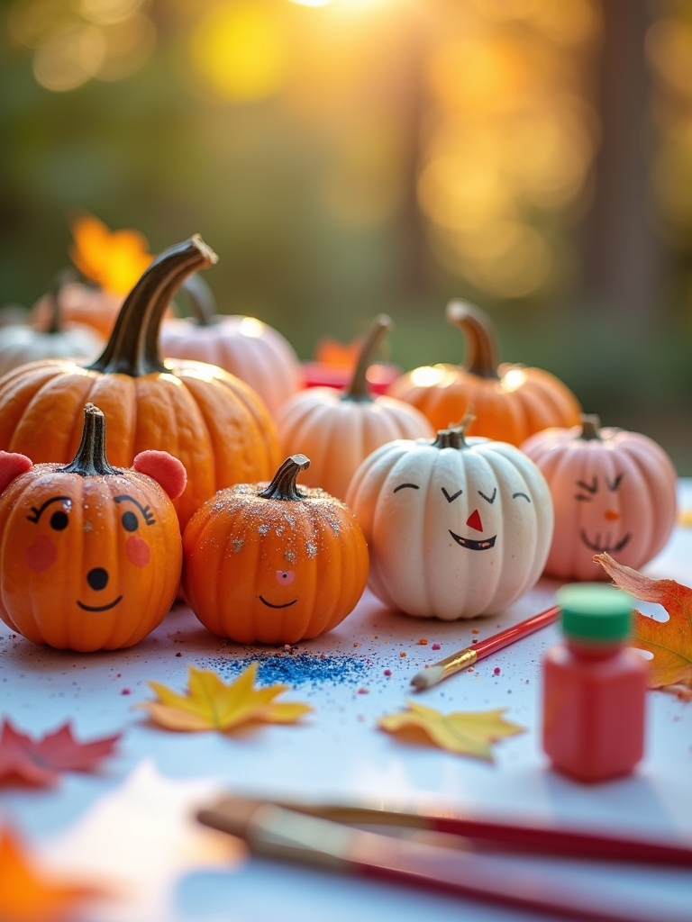creative mini pumpkin art