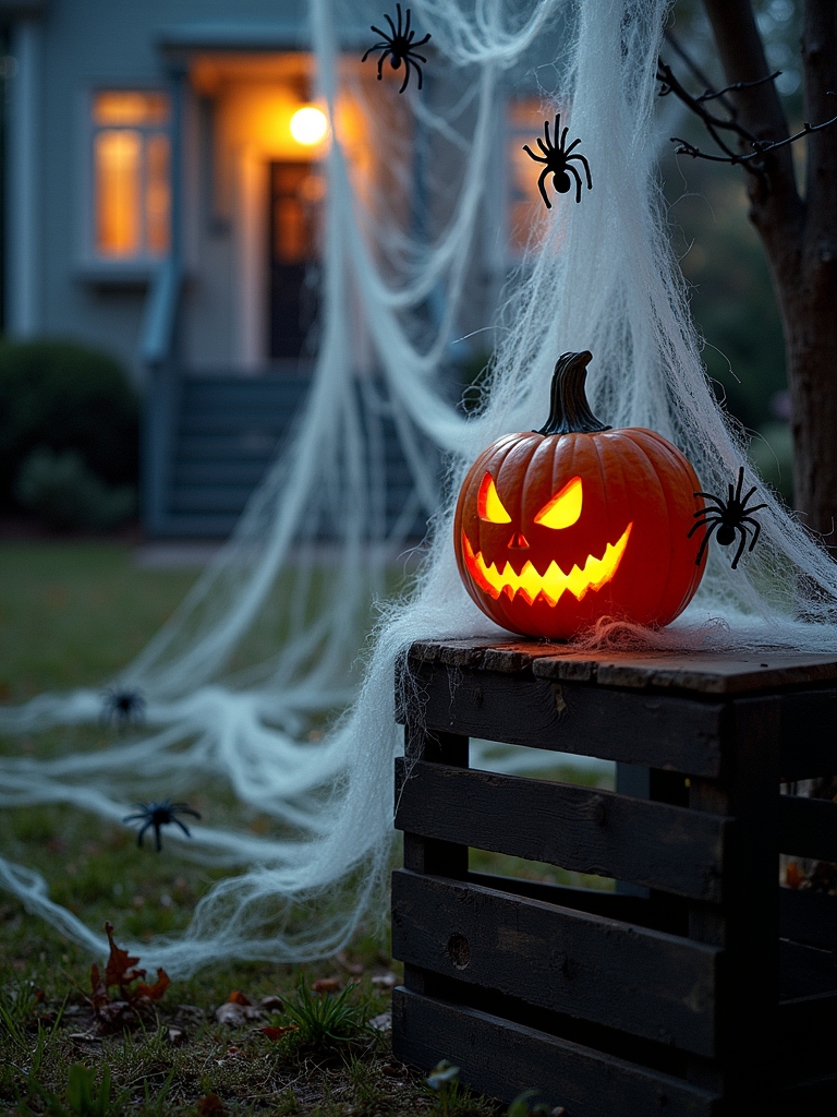 creepy halloween cobweb decorations