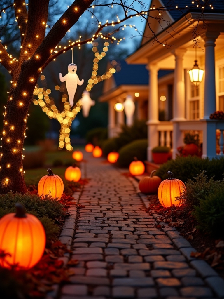 enchanting halloween pathway lights