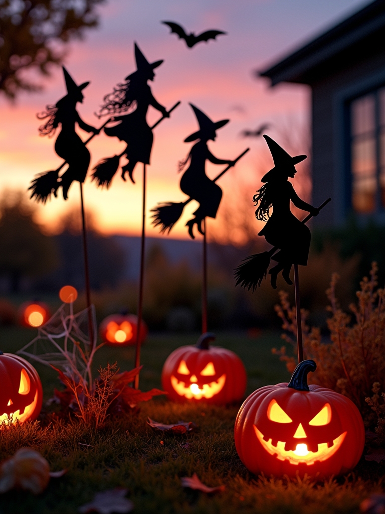 enchanting witch silhouette decor