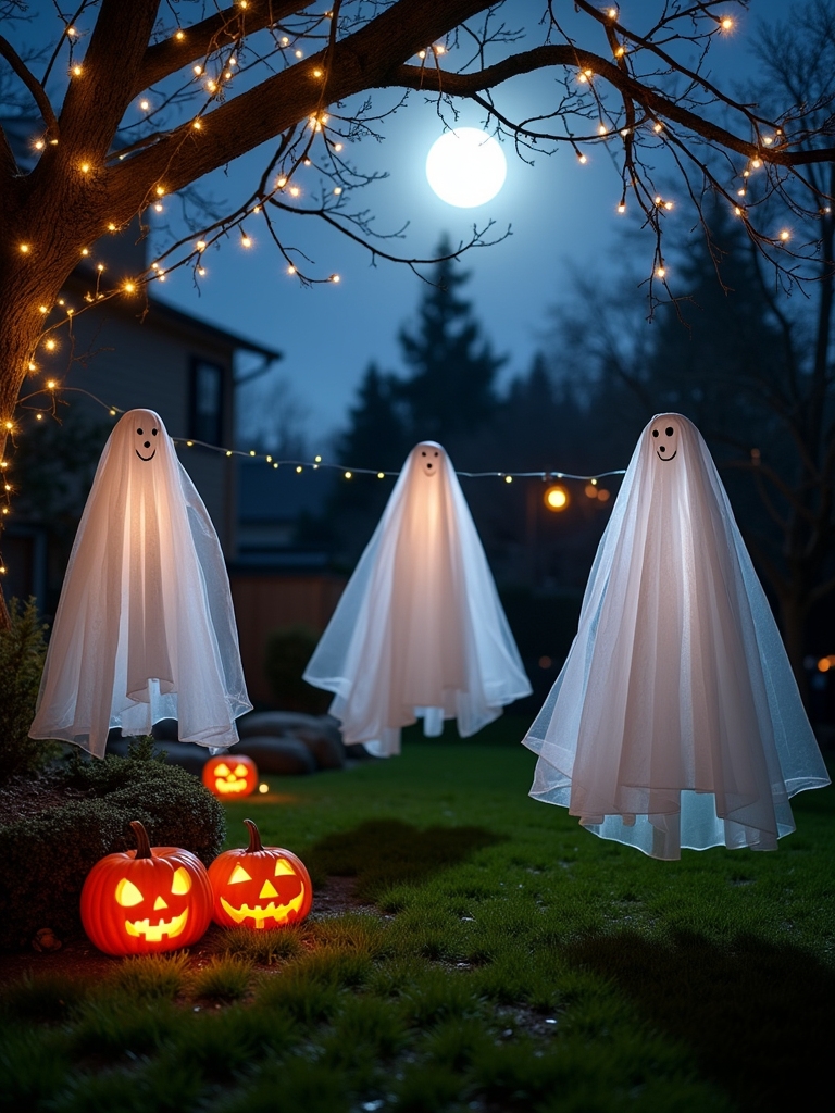 ethereal floating ghost decorations