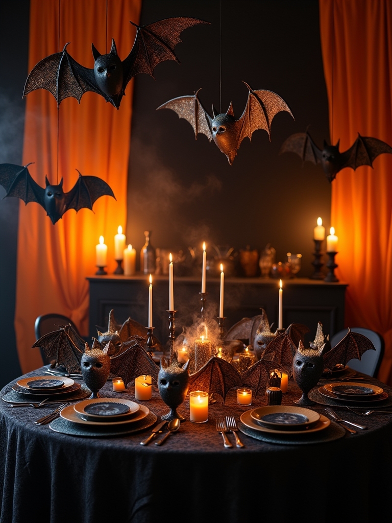 festive bat masks for guests