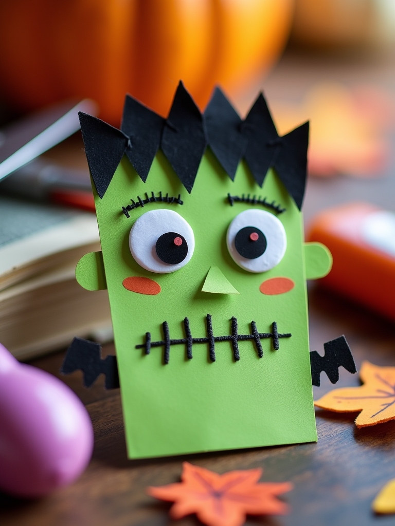 frankenstein bookmark crafting fun