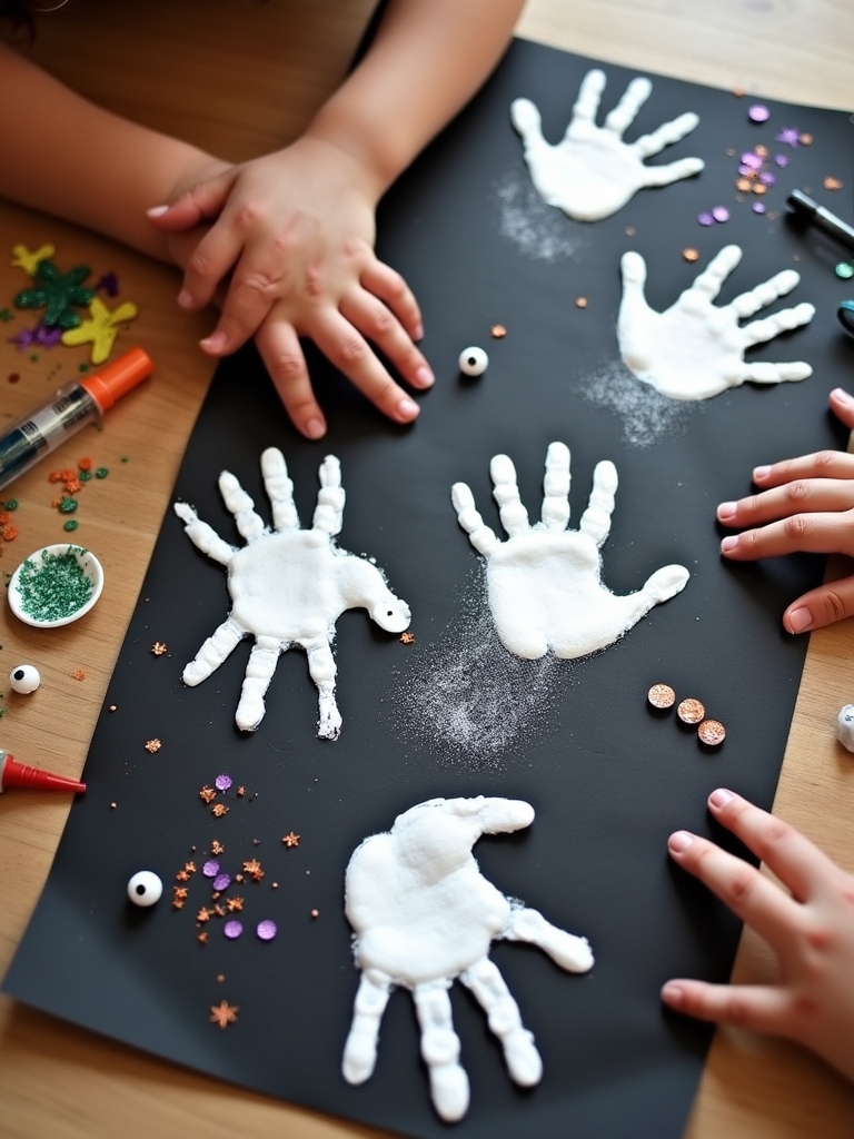 ghostly handprint art activity