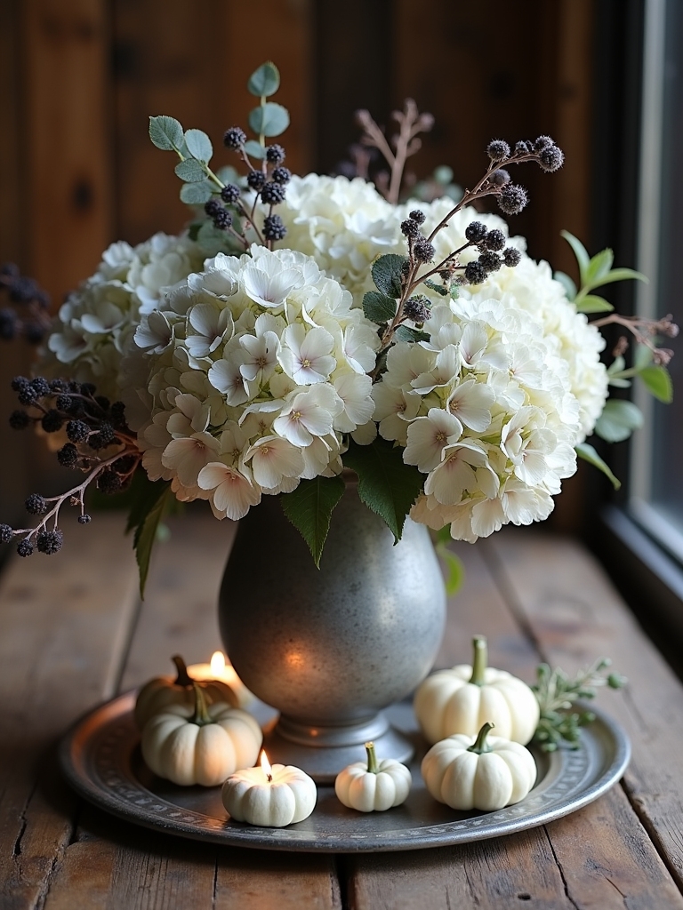ghostly hydrangea halloween decor