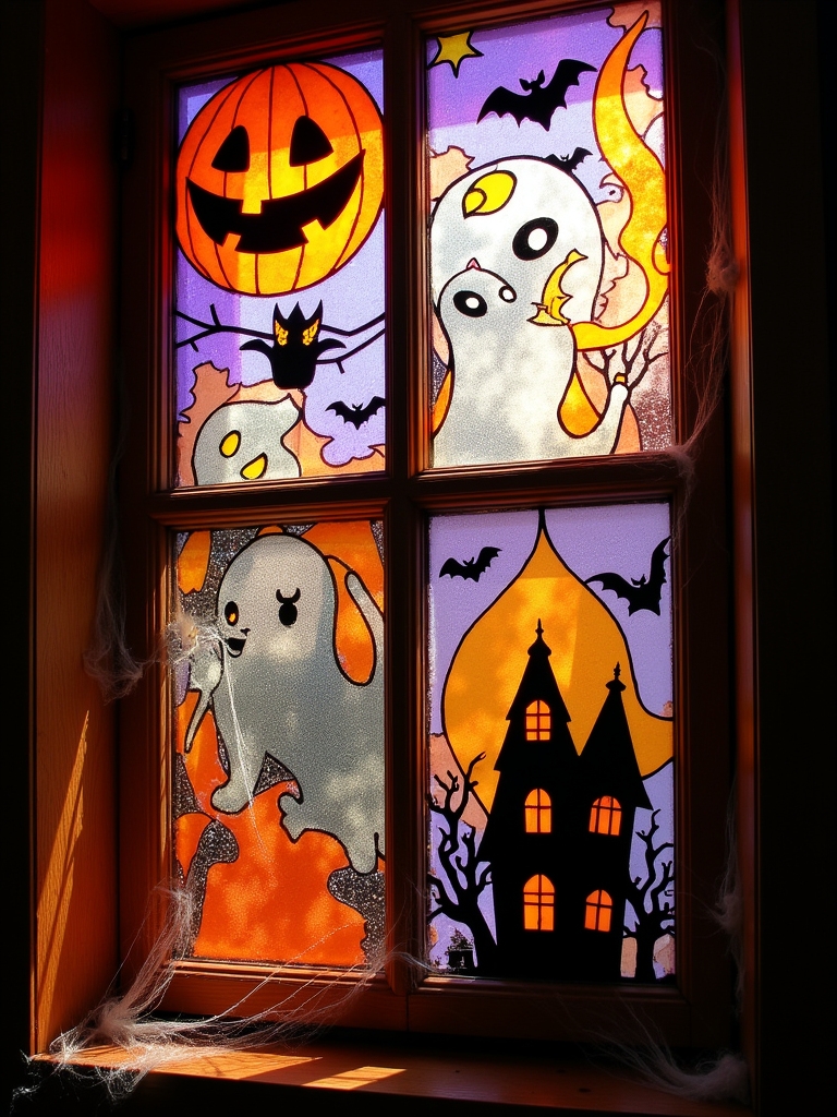 halloween stained glass designs