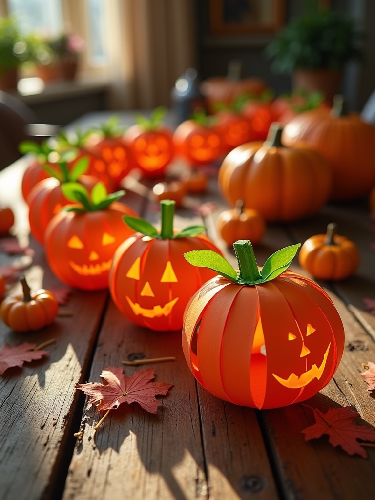 pumpkin paper chain decorations