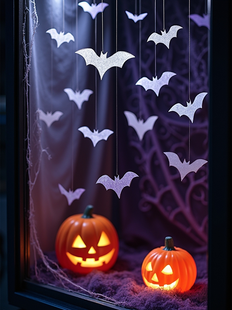 spooky bat themed decorations