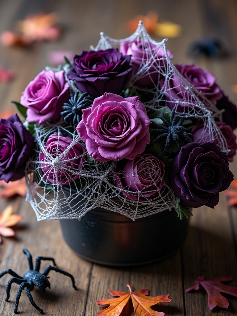 spooky halloween floral centerpiece