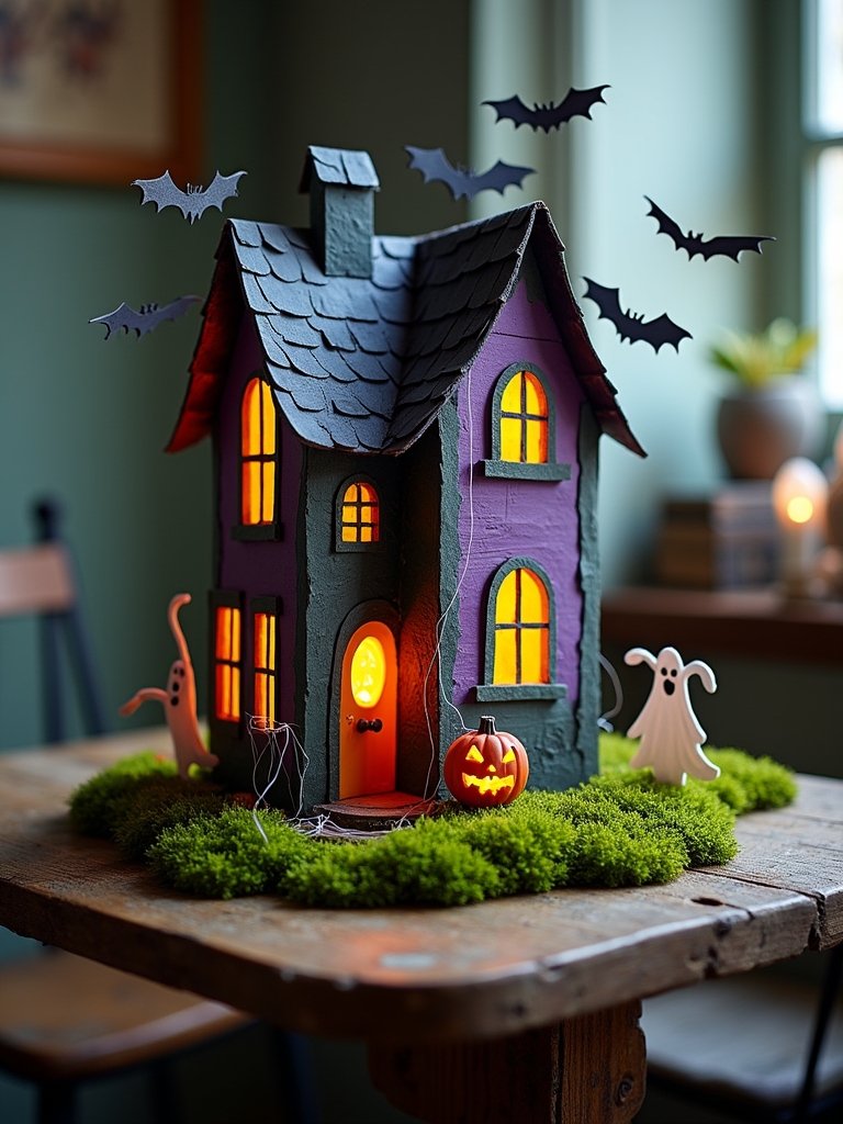 spooky haunted house diorama