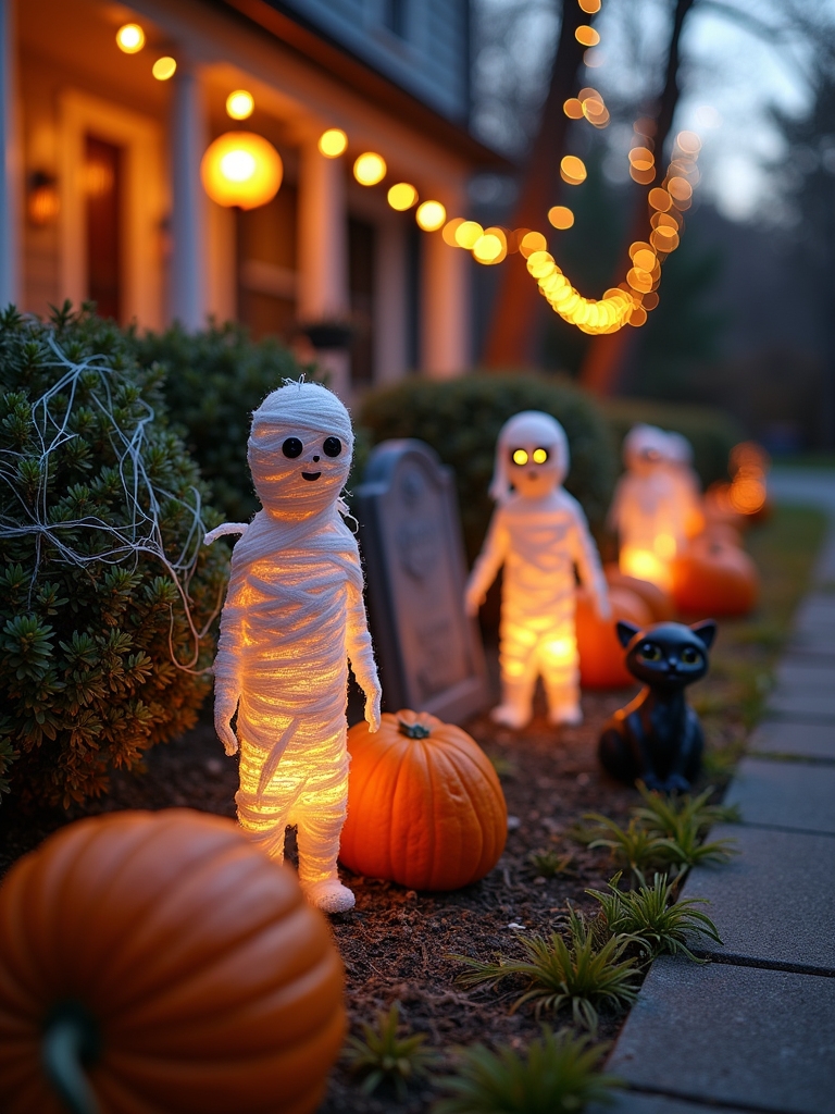 spooky mummy halloween decorations