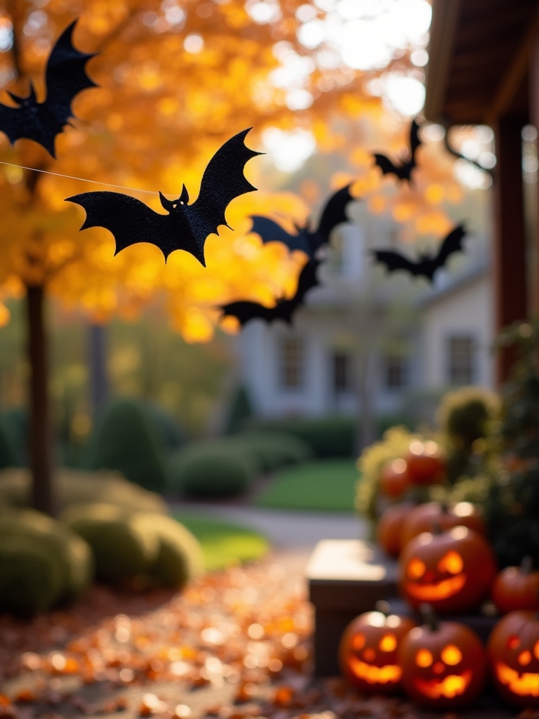 whimsical bat garland ideas