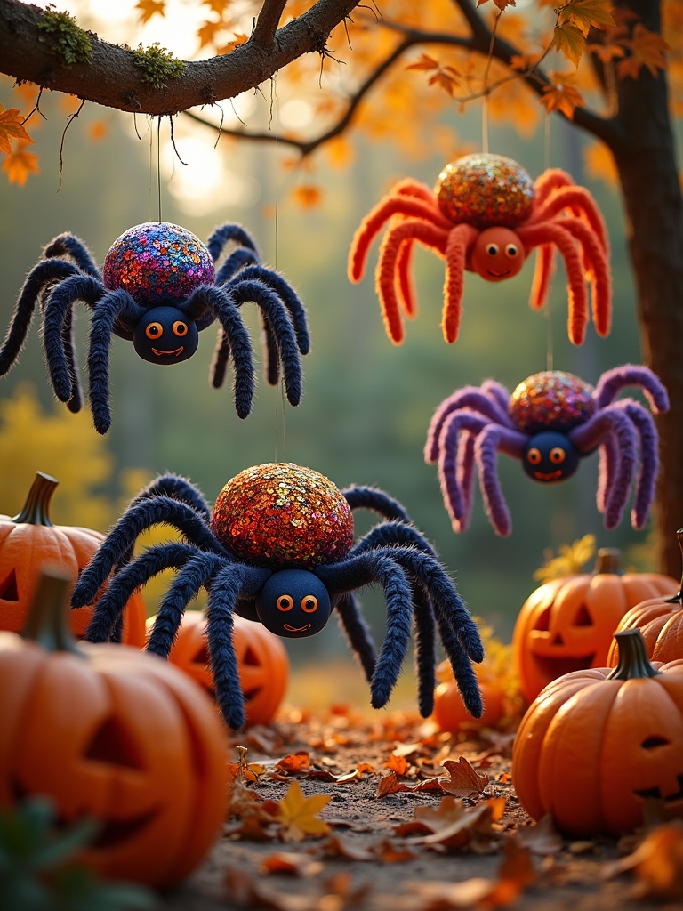 whimsical halloween spider decorations