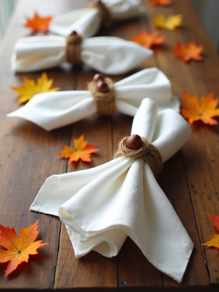 autumn acorn napkin rings