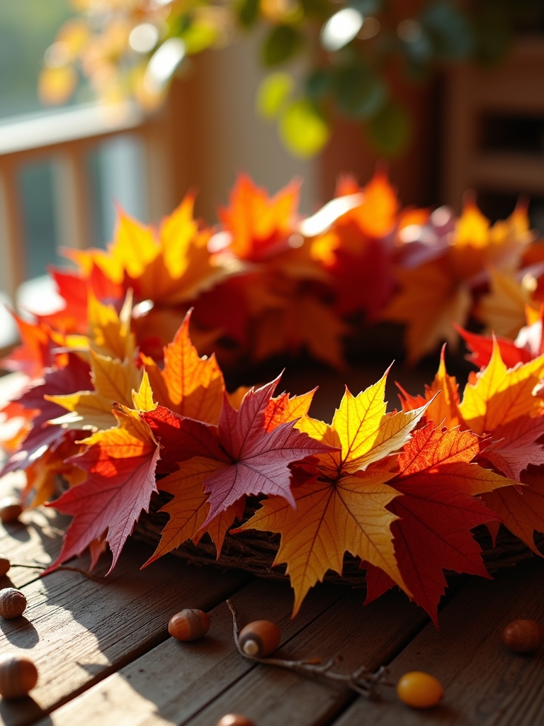 autumn leaf wreath materials