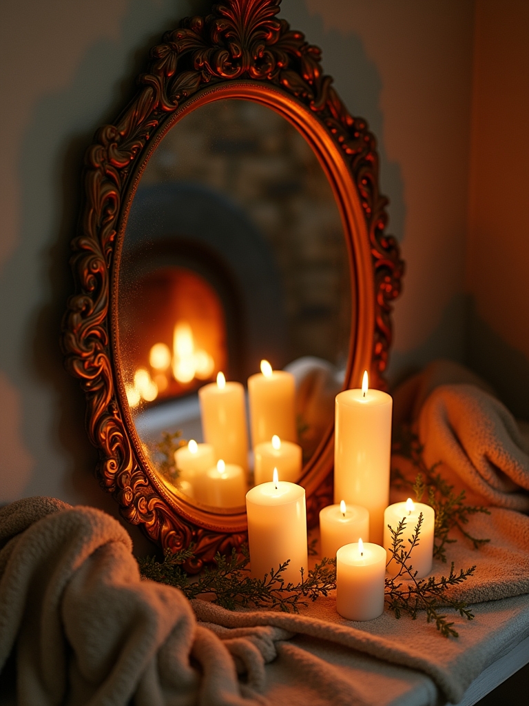 candle mirror arrangement ideas
