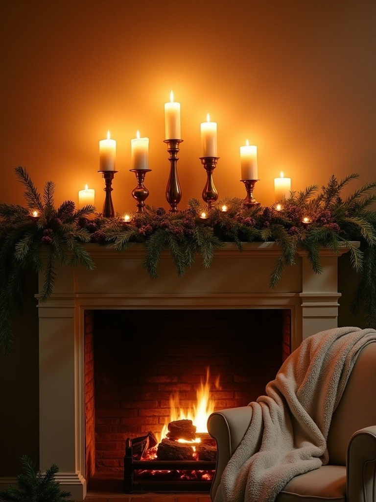 candlelit fireplace ambiance enhancement