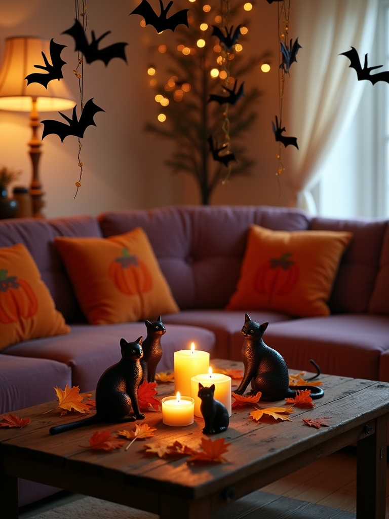charming black cat decor