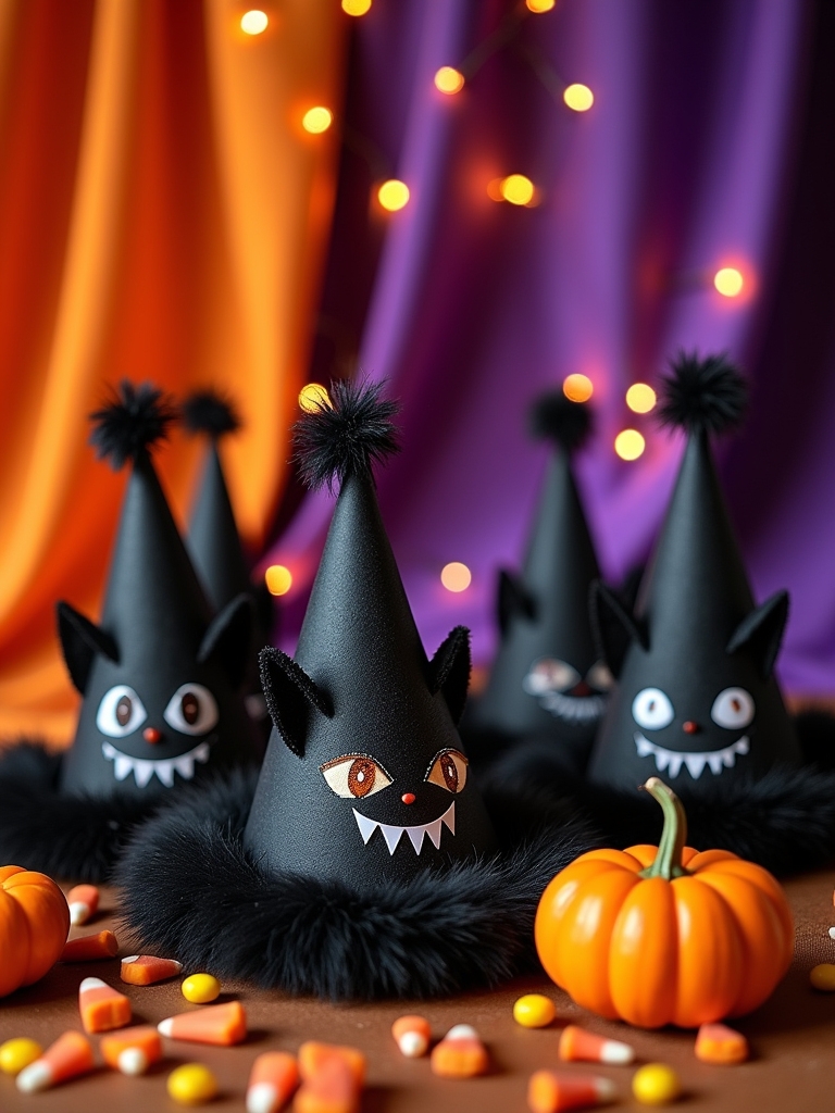 charming black cat hats