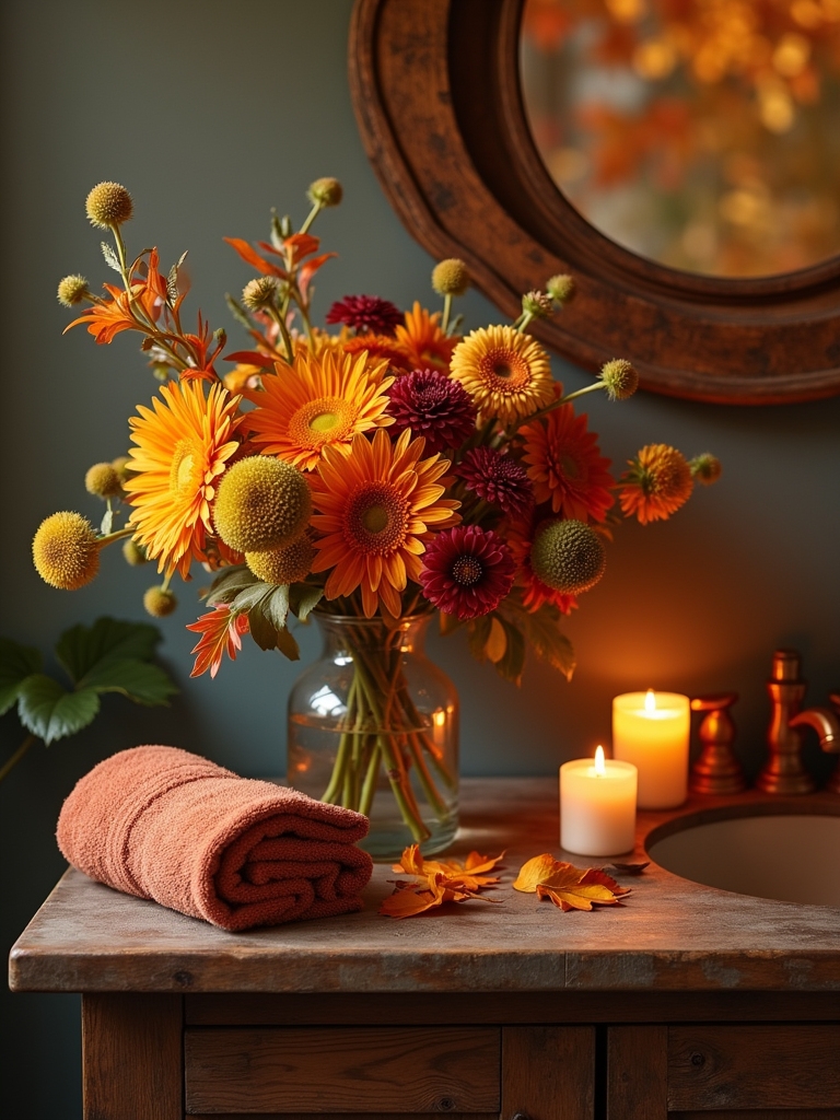 cozy autumn floral decor