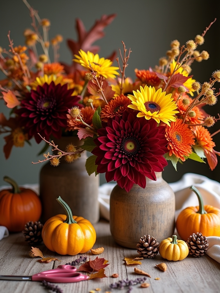 cozy fall floral arrangements