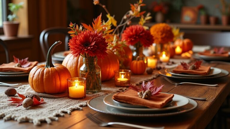 cozy fall table decorations