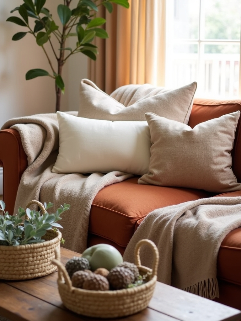 cozy layered earth tones