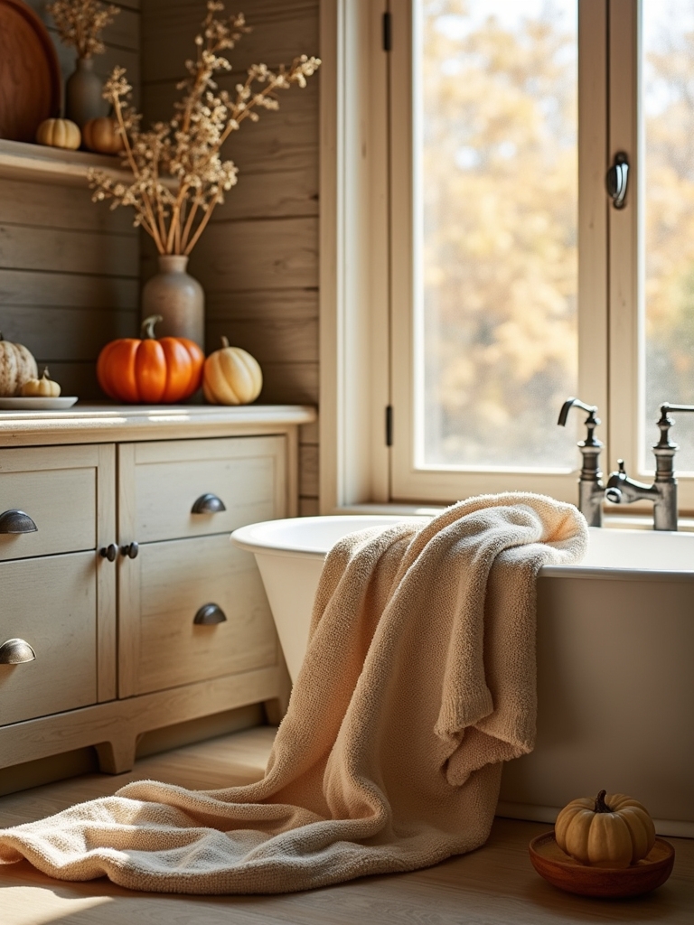 cozy rustic bathroom accents
