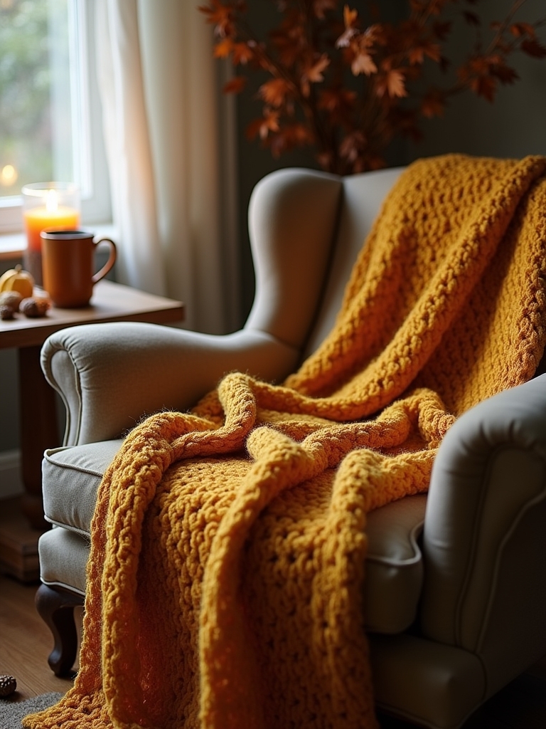 cozy warm knitted throws