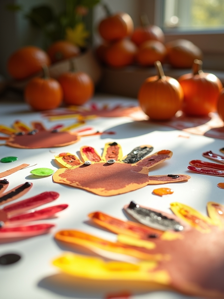 creative handprint turkey crafts