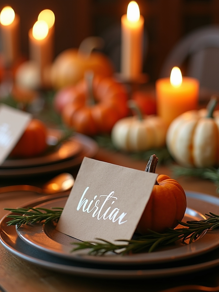 diy personalized thanksgiving place cards