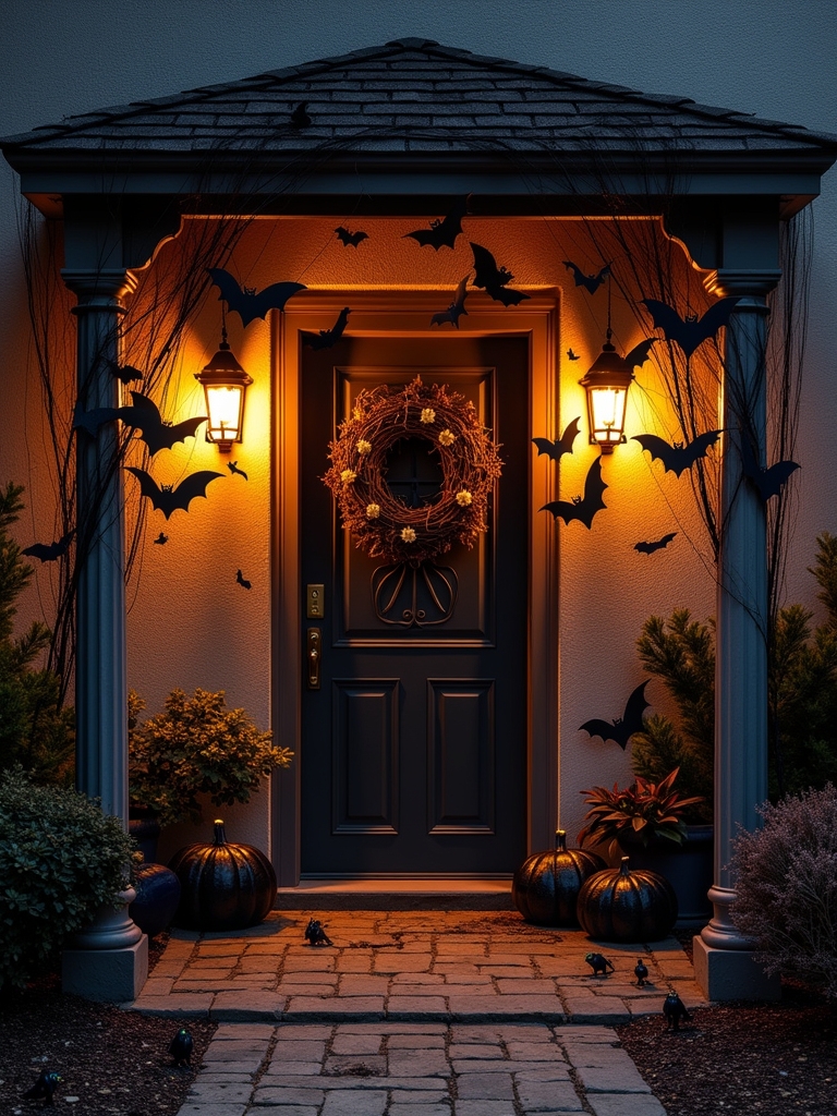 eerie bat decorations display