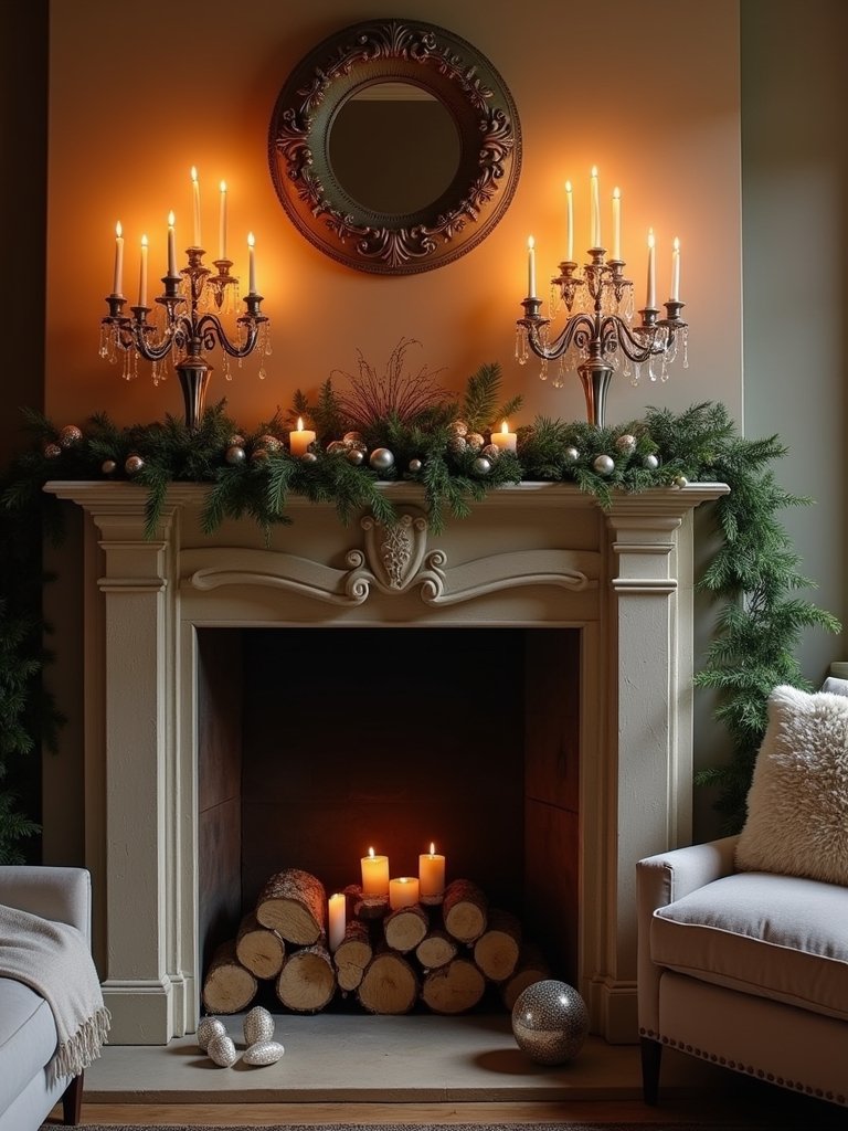 elegant fireplace candelabra designs