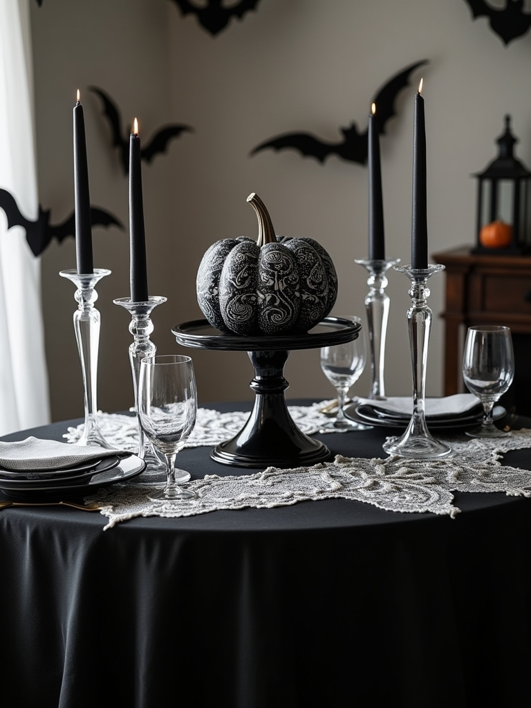 elegant halloween table settings