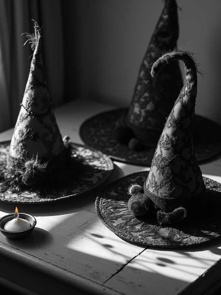 elegant halloween witch decor