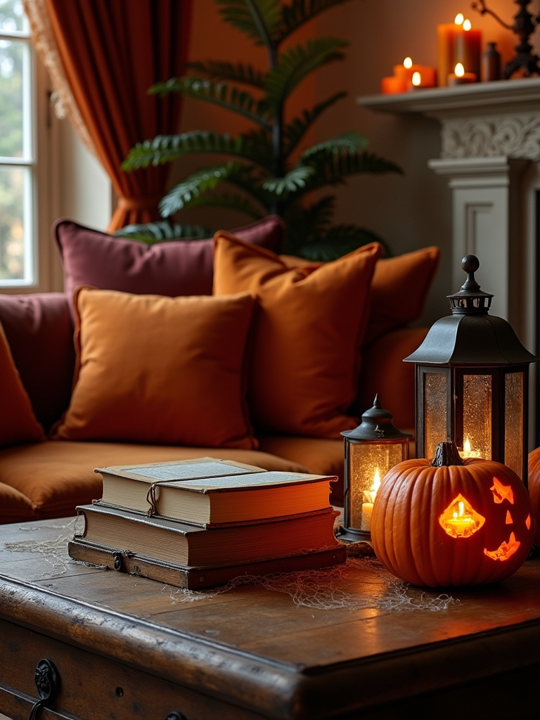 enchanted halloween book display