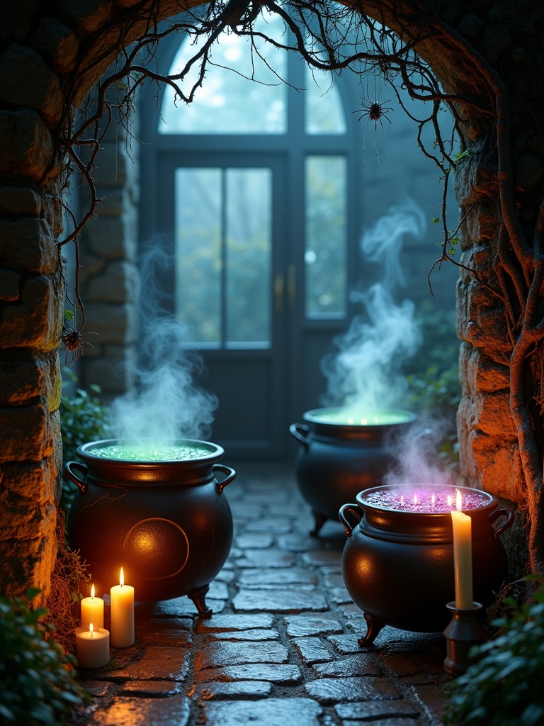 enchanting halloween entryway decor