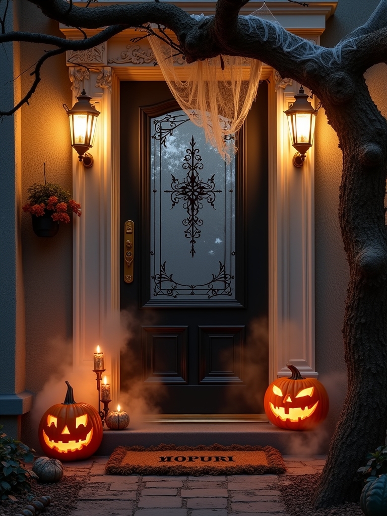 flickering candles enhance ambiance