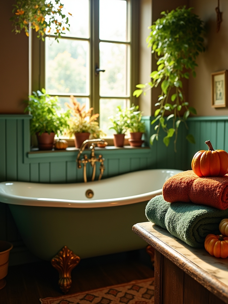 leafy plants enhance bathrooms