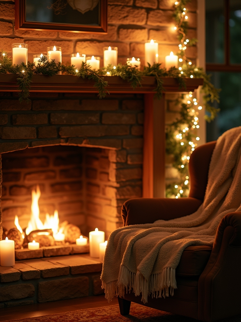 magical fireplace decor combination