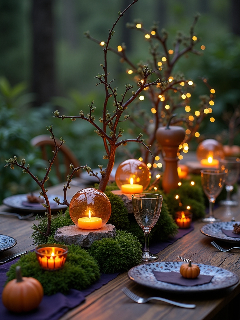 magical woodland dining centerpiece