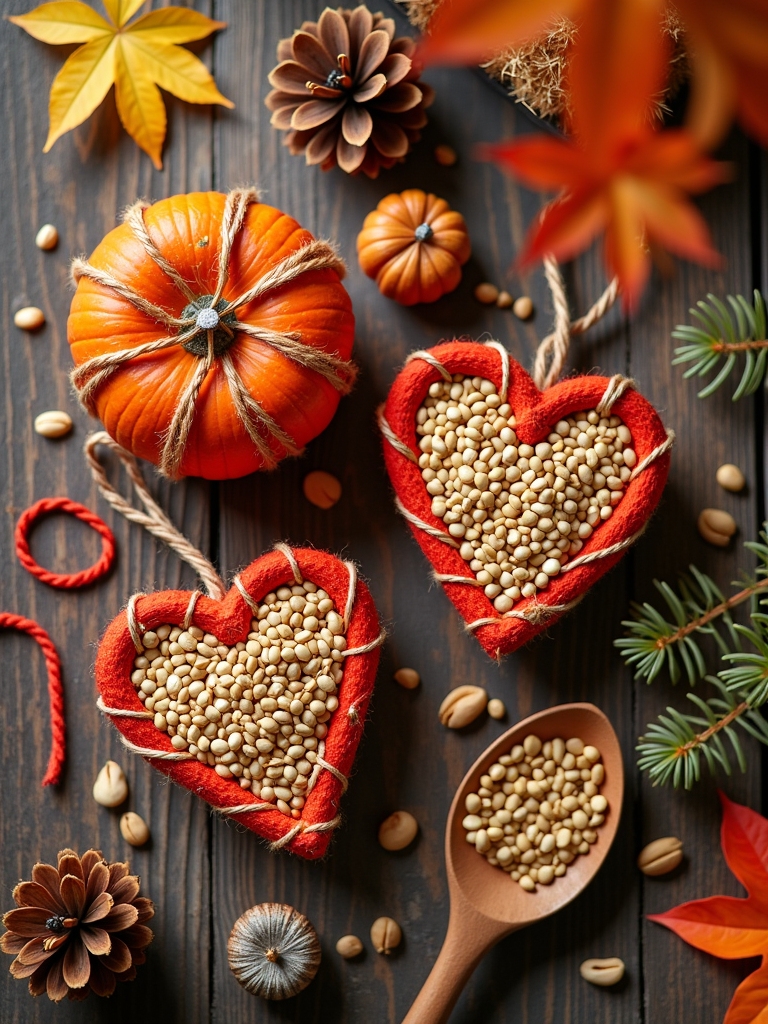 pumpkin seed bird feeders