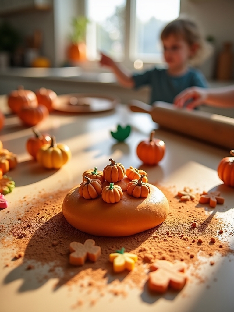 pumpkin spice sensory play