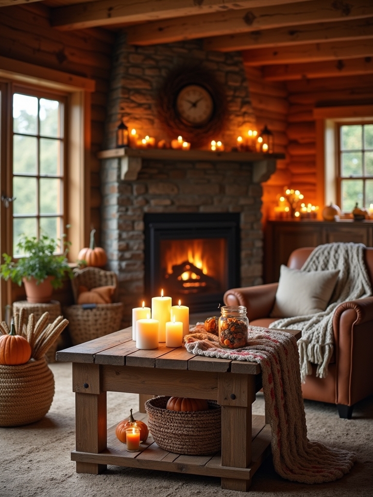 rustic wooden halloween decor