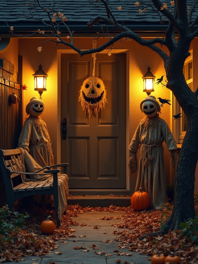 scarecrow display for halloween