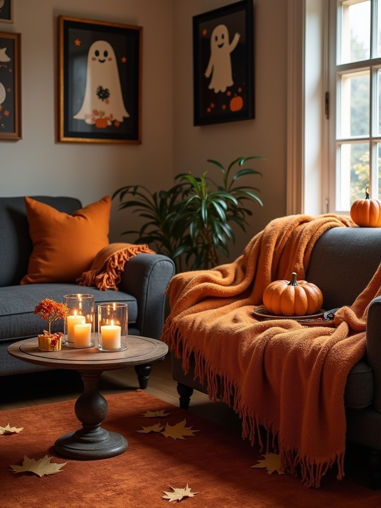 seasonal artwork enhances ambiance