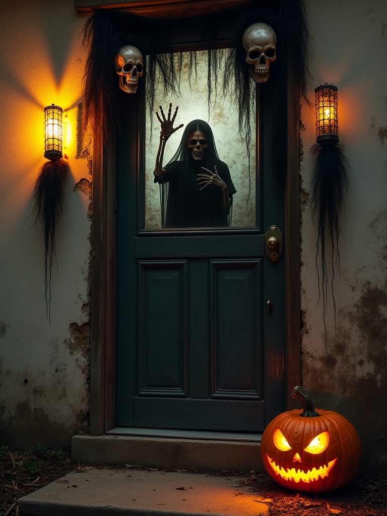 sinister skeletons enhance decor