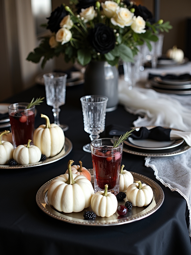 sophisticated halloween drink station