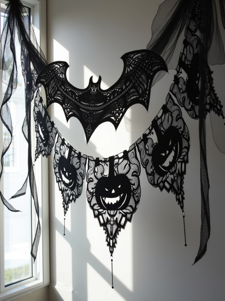 spooky banners and garlands