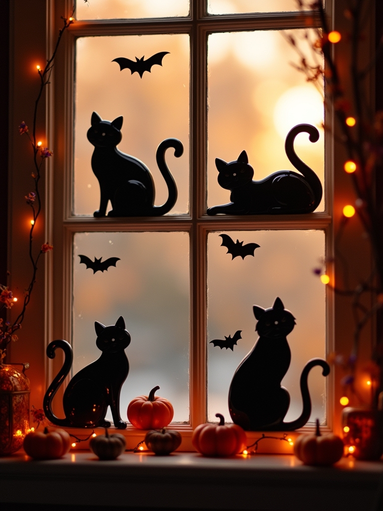 spooky black cat decorations